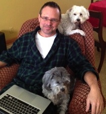 Max was my lap-warmer, and his sister Lola liked to watch as we created blogs in the early morning.