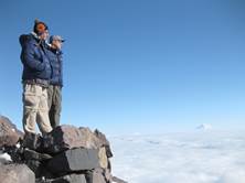 Tim and Jonathan Schmidt climbed Mount Rainier together, and they will speak about their journey at the Good Leadership Breakfast this Friday.
