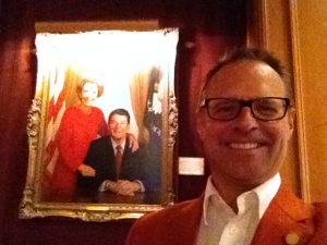 This grainy "selfie" is from a goodness presentation in the iconic Ronald Reagan dining room at the historic Jonathan Club in Los Angeles.