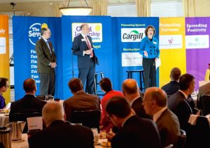 Co-host Teresa Daly, welcomed sponsors from Masters Alliance and US Bank to kick off the 2015 Spring series.