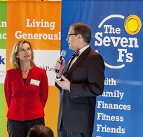 Keith Moeller of Northwestern Mutual and Donna Zimmerman of Health Partners shared their exuberance goodness.