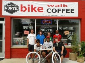 The Venture North bike and coffee shop is one of the magnets of opportunity and community development in the Redeemer community.