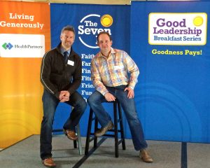 John and one of his business partners, Beau Norby, are building their firm Orange Ball Creative around the generosity theme at the Good Leadership Breakfast.