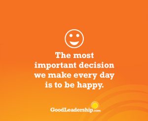 Goodness Pledge Spark - The most important decision we make every day is to be happy.