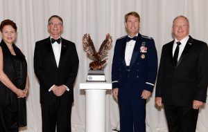 Mike Ott (second from right) recently accompanied US Bank CEO Richard Davis, (second from left) to receive the Freedom Award from Paul Mock, National Chair of Employer Support of the Guard and Reserve (right) and Jessica Wright, Undersecretary of Defense. 