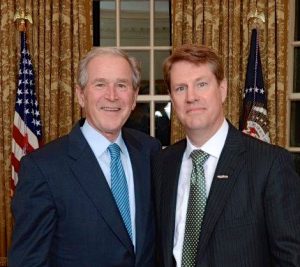 George W. Bush congratulated Mike Ott on his leadership and service to the United States of America.