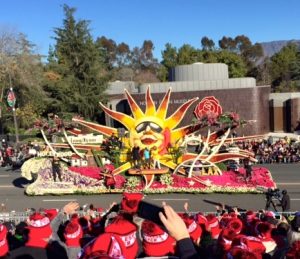 Melinda grinned ear-to-ear for two hours as iconic floats and marching bands paraded by. We were seated directly under the CBS camera crew.