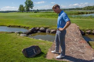 Hazeltine National Golf Course features a commemorative bridge in honor of Payne Stewart.