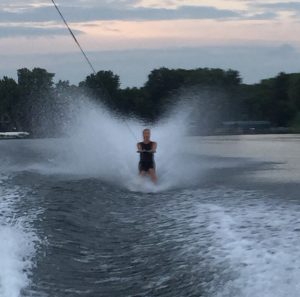 Jenn loves to barefoot ski...and with her new house, shell be skiing all summer long!
