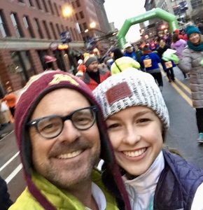 My college student daughter Anna joined us for the Turkey Day 5K. What a wonderful way to blend my Seven Fs.