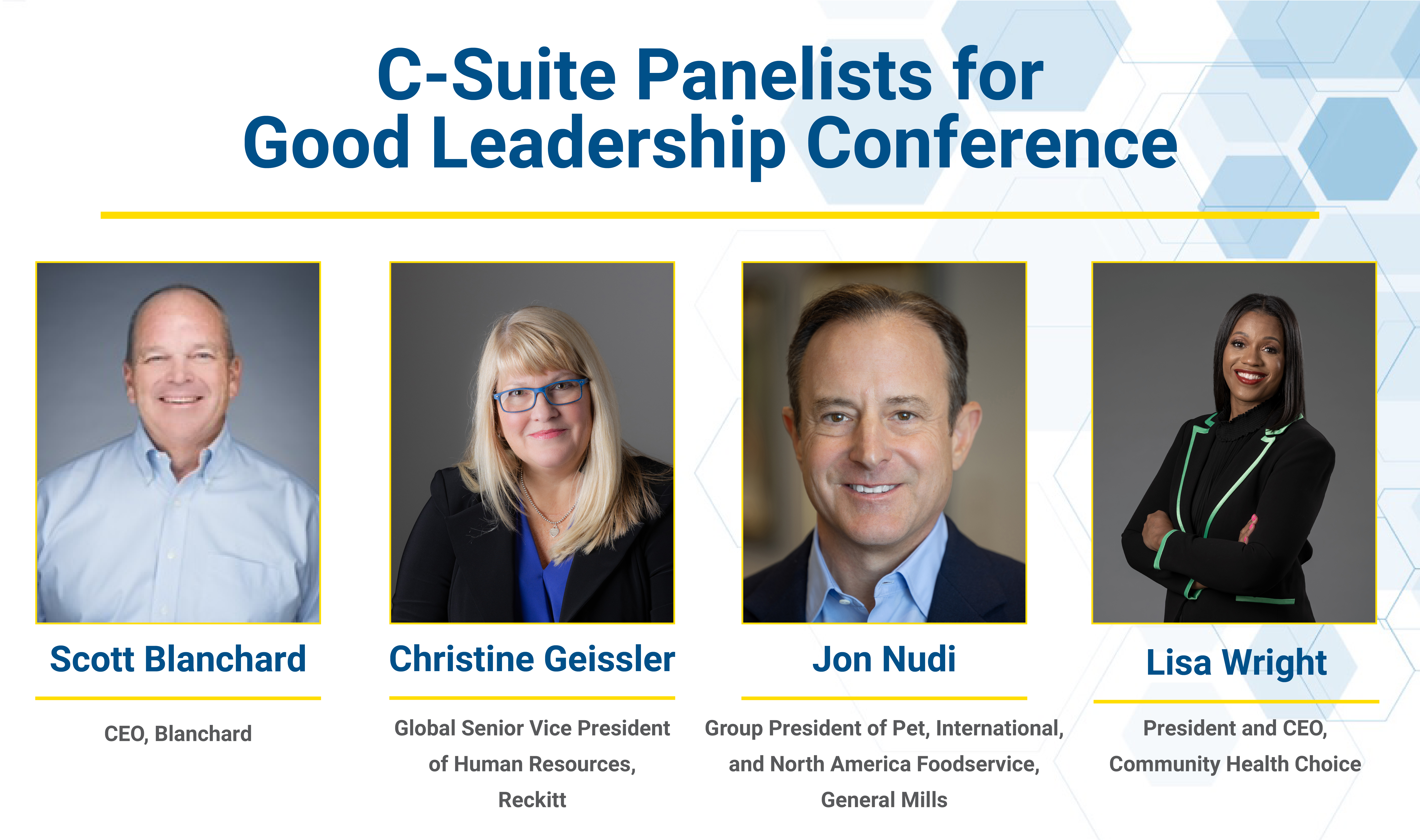 Announcing the C-Suite Panelists for the Good Leadership Conference